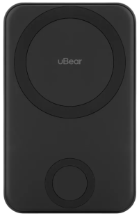 uBear Range Внешний аккумулятор 6500 mAh с MagSafe и зарядкой Apple Watch | PD 20W | черный — портативный Power Bank для iPhone и Apple Watch