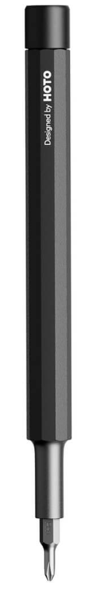 HOTO SE HFT0004GL Карманная прецизионная отвертка | Набор из 4 бит | Эргономичный дизайн | Компактная | Черная
