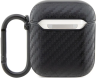 BMW Чехол для Airpods 1/2 | Карбон | M-collection PU Double metal logo, Black