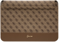 Guess Чехол для ноутбуков 13"/14" | Страна бренда: США | Sleeve 4G Bottom stripe Metal logo Brown
