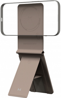 Magssory Кошелек-картхолдер с функцией фото | Совместимость с MagSafe| Вмещает до 4 пластиковых карт | С системой защиты от считывания | отображается в приложении "Локатор" | Ultima Geo Photo Wallet Latte