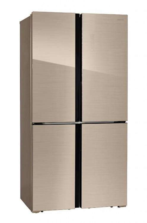 Холодильник Hiberg RFQ-500DX NFGY inverter / 545 л, внешнее покрытие-стекло, размораживание - No Frost, дисплей, 91.1 см х 183 см х 63.6 см