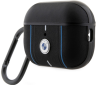 BMW Чехол для Airpods Pro 2 | Натуральная кожа | Карабин в комплекте | Signature leather Hot stamp lines, Black