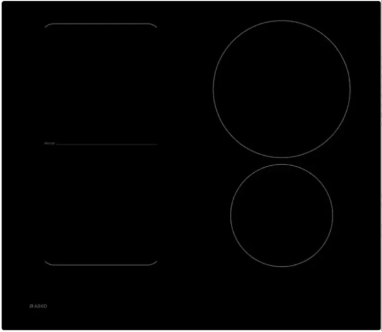 Asko Варочная индукционная панель HI2641FBG1 | ВхШхГ: 5х60х52 см | Стеклокерамика | Пауза в приготовлении | Автоматика закипания | Индукционный мост | Уровней мощности: 9