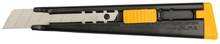 Olfa Нож 18мм металлический с выдвижным лезвием, автофиксатор