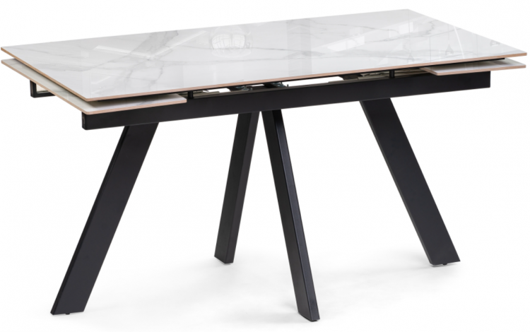 Woodville Керамический стол "Невис" | Ширина - 80; Высота - 76; Длина в разложенном виде - 200; Длина - 140 см