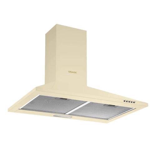 Graude настенная вытяжка Classic DHP 60.0 EL | 600 х 580-960 х 475 мм | Управление Classic Control | Материал: нержавеющая сталь | цвет античный белый |Телескопический короб из античного белого цвета | 3-ступенчатая регулировка мощности 5-слойный алюминие