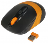 Мышь A4Tech Fstyler FG10S черный/оранжевый оптическая (2000dpi) silent беспроводная USB для ноутбука (4but) Global