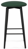 Woodville Полубарный стул "Гангток" крутящийся изумруд / черный матовый | Ширина - 36; Глубина - 36; Высота - 64 см