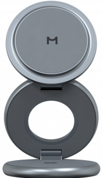 Magssory Складное беспроводное зарядное устройство | Совместимость с MagSafe | С поддержкой Qi2 | Мощность 25 Вт | 3 в 1 Signature Disc Pro, Midnight