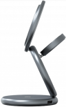 Magssory Складное беспроводное зарядное устройство | Совместимость с MagSafe | С поддержкой Qi2 | Мощность 25 Вт | 3 в 1 Signature Disc Pro, Midnight
