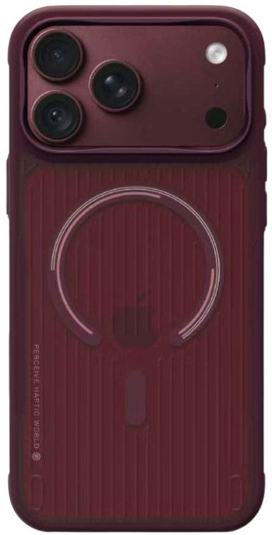 Чехол для iPhone 18 Pro | Perceive haptic world | Совместим с MagSafe | Burgundy