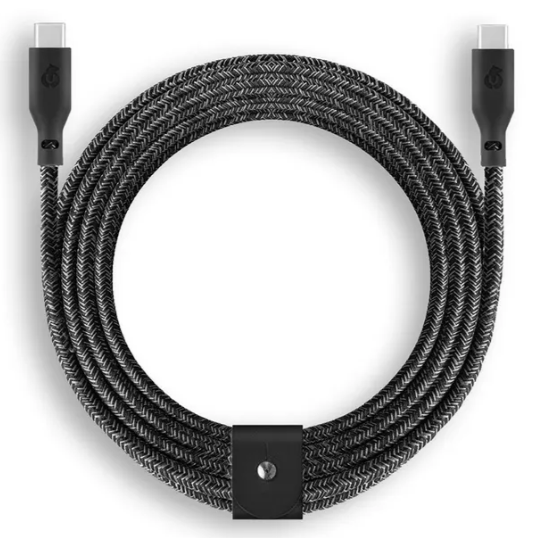 uBear Trend Кабель USB-C - USB-C, 140Вт, 2.4м, Черный | Быстрая Зарядка Power Delivery