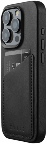 Mujjo Кожаный чехол-портмоне с MagSafe для iPhone 15 Pro,Черный