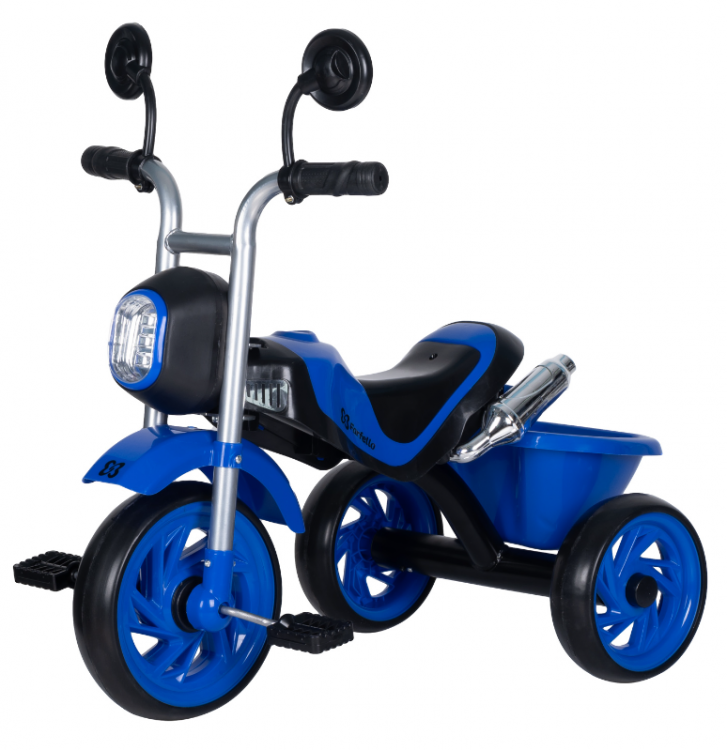 Farfello детский трехколесный велосипед S678, цвет: синий, максимальная нагрузка: 30кг