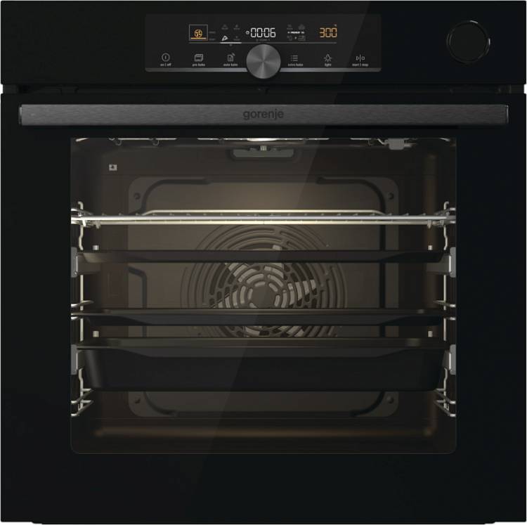 Духовой шкаф электрический Gorenje BSA6747A04BG / Размеры (ВхШхГ) 59.5 х 59.5 x 56.4 см, 77 л, независимый, до 300 °C, дисплей, гриль, конвекция, черный / Global