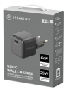 Breaking P-09, USB-C, GaN 25W, Power Delivery, 3A Сетевое зарядное устройство  (Черный цвет)