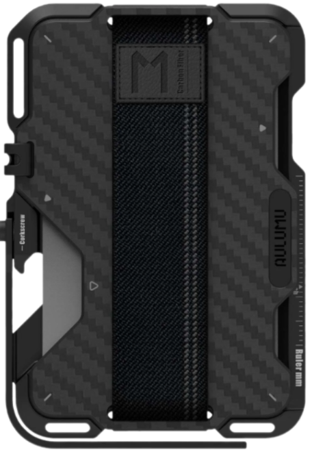 Aulumu Картхолдер G03 MagSafe/Carbon, многофункциональный магнитный кошелек с отделкой из углеродного волокна