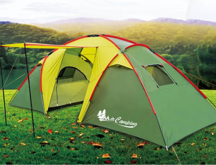 Туристическая двухслойная палатка Mircamping ART-1002, 6-местная 