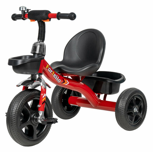 Farfello детский трехколесный велосипед 208, год выпуска: 2024, цвет: красный, максимальная нагрузка 25 кг