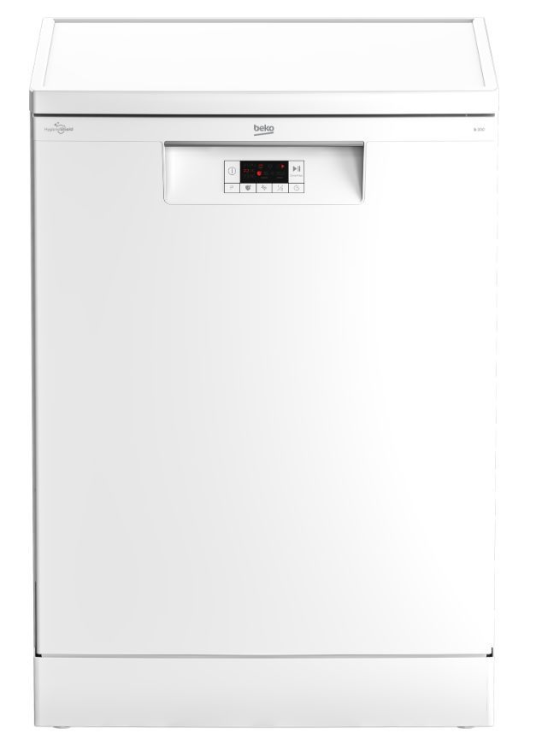 Посудомоечная машина Beko BDFN15421W | Комплектов: 14, сушка: конденсационная, дисплей, 5 программ, размер: 60x59.8x85 см, белый | Global