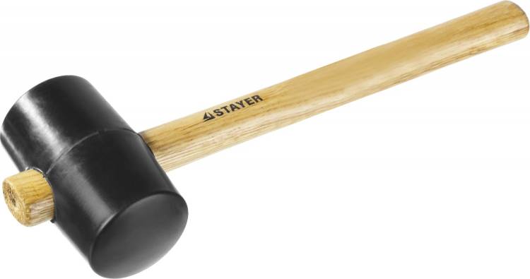 Киянка Stayer 20505-65 резиновая черная с деревянной ручкой, 450г