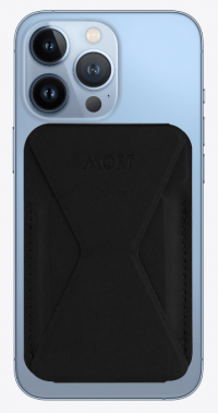 MOFT Картхолдер для iPhone 15/14 серии Snap-On | Подставка-кошелёк | USA Brands, Black