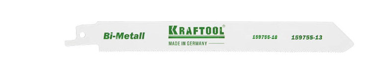 Kraftool "INDUSTRIE QUALITAT" S922EF 130мм 159755-13 Полотно для эл/ножовки, Bi-Metall, по металлу, шаг 1,4мм