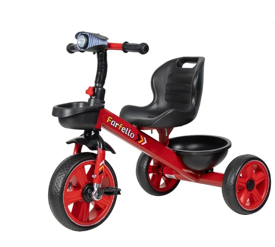 Farfello детский трехколесный велосипед  207, цвет: красный, максимальная нагрузка: 35 кг