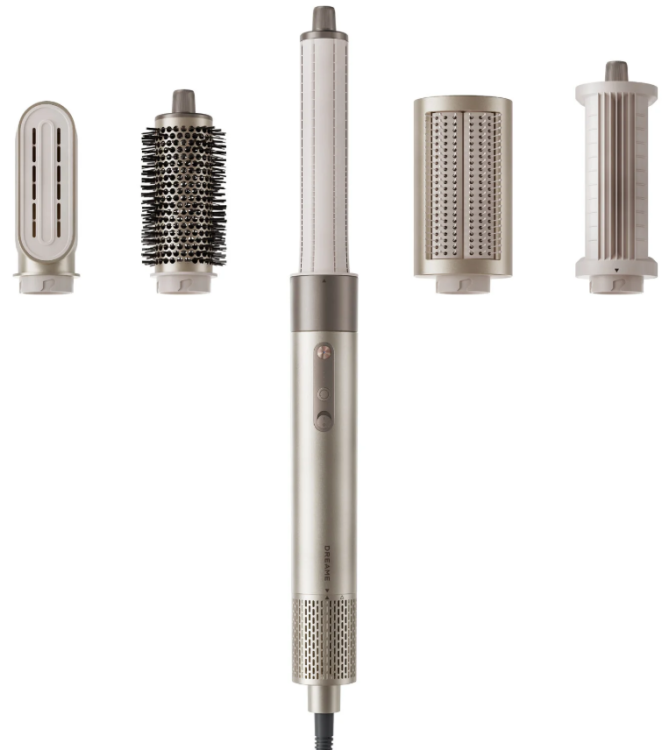 Dreame Стайлер AirStyle | Количество насадок: 5 | Количество скоростей: 3 | Скорость мотора: 100 000 об/мин | Мощность:1200 Вт | Hair Styler Gold Titanium