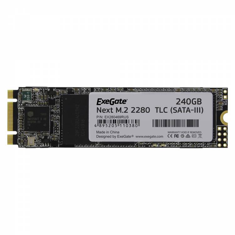 Накопитель SSD  ExeGate A2000MNext 240 Gb M.2 2280  3D TLC (SATA-III) <EX280469RUS>