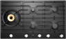 Asko Варочная газовая панель HG1986AB | ВхШхГ: 5х90х52,6 см | Эмаль | Газконтроль | Электроподжиг | 1 конфорка Super Vario Wok + 4 гибридные конфорки А+