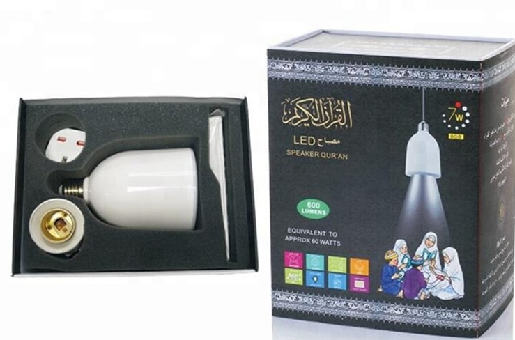  Коран динамик / MP3 плеер E27 светодиодная лампа с динамиком с переводом Bangla
