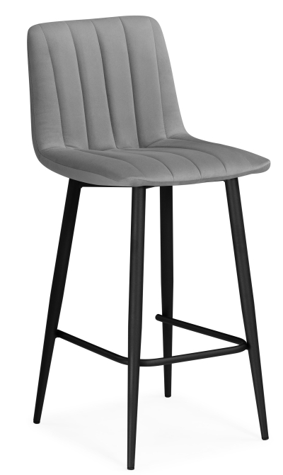 Woodville Полубарный стул "Дани" темно-серый / черный | Ширина - 42; Глубина - 48; Высота - 92 см