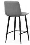 Woodville Полубарный стул "Дани" темно-серый / черный | Ширина - 42; Глубина - 48; Высота - 92 см