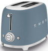 Smeg Тостер | На 2 ломтика | Корпус из нержавеющей стали | 950 Вт | 6 уровней поджаривания | Стиль 50-х г.г, синий шторм