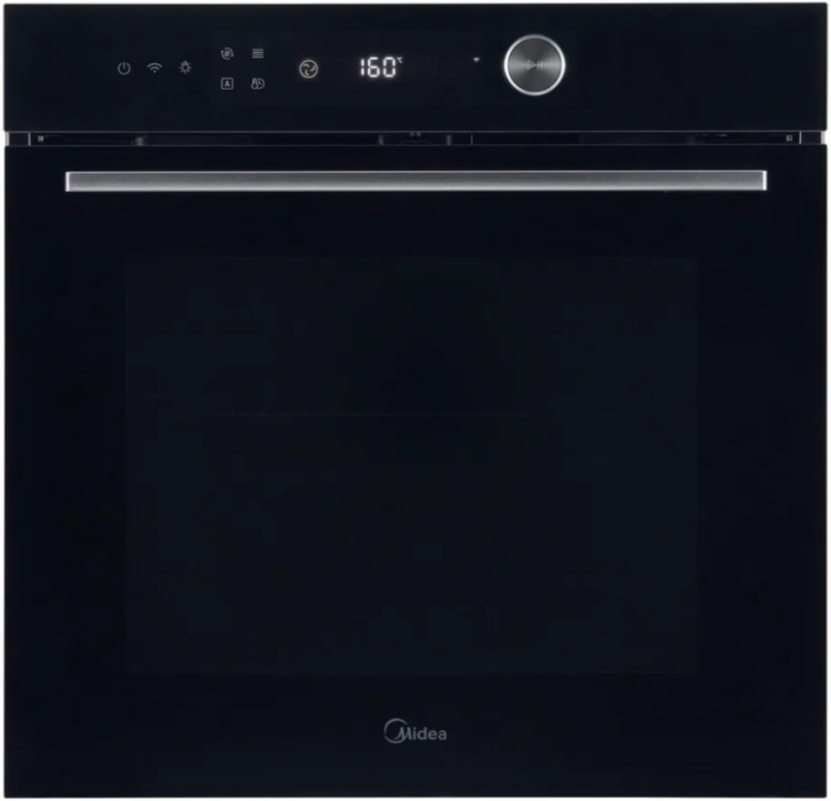 Midea Духовой шкаф с функцией СВЧ MO817100MGB | Объем: 72 л | ВхШхГ: 595x595x565 мм | Конвекция | 17 Режимов работы