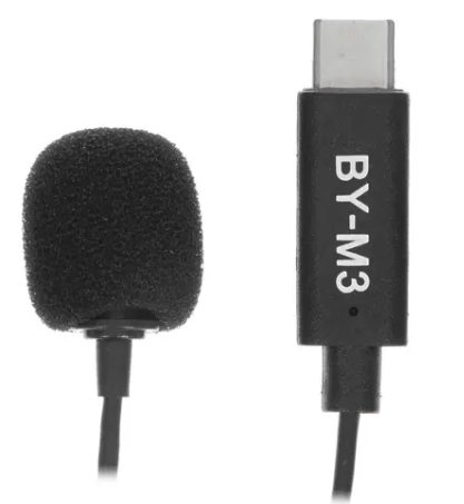 BOYA BY-M3 Петличный микрофон, для смартфонов Android, планшетов, iPad Pro, Mac, PC с разъемом USB Тype-C, 50Гц – 20КГц, 75дБ, 16 бит/ 48 КГц, всенаправленный, 6 м. 1618