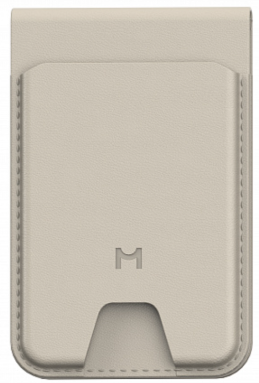 Magssory Кошелек-кардхолдер | Поддержка MagSafe | Вмещает до 6 пластиковых карт | Подставка | Технологии отслеживания | Держит заряд до 5 месяцев | Защита карт от считывания беспроводными сканерами |  Geotag Magnetic Ivory