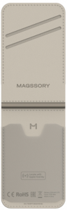 Magssory Кошелек-кардхолдер | Поддержка MagSafe | Вмещает до 6 пластиковых карт | Подставка | Технологии отслеживания | Держит заряд до 5 месяцев | Защита карт от считывания беспроводными сканерами |  Geotag Magnetic Ivory