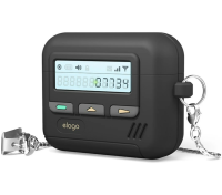 Elago Чехол для AirPods 4 | Не препятствует беспроводной зарядке | Unique Pager Hang case, Black