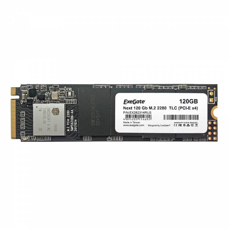 Накопитель SSD  ExeGate KC2000MNext 120 Gb M.2 2280  3D TLC (PCI-E x4) <EX282314RUS>