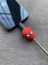 Протектор для защиты от износа, заломов, трещин и разрыва кабеля мобильного телефона, usb (Spider-Man)