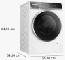Bosch отдельностоящая стиральная машина WGB256A0ME | загрузка-10 кг | страна-производство: Германия | 1600-об/мин | программ-13 | 87,5 × 67,5 × 64 см  