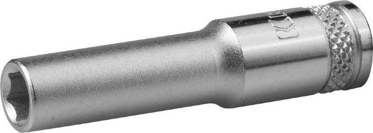 Kraftool FLANK 1/4", 6 мм 27817-06_z01 Торцовая головка INDUSTRIE QUALITAT, удлиненная, Cr-V, хромосатинированная