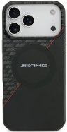 AMG Чехол для iPhone 17 Pro Max IML Double layer Rhombs Hard Black/Red  (MagSafe)