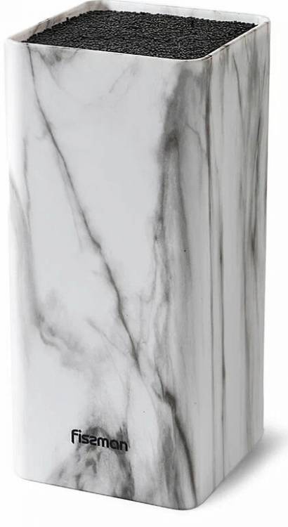  Fisman подставка для кухонных ножей , 10x10x21см , квадратная, цвет МРАМОР (пластик) / 12872 																