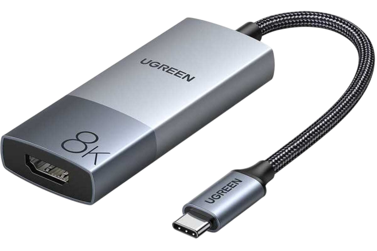 Ugreen Переходник с оплёткой USB-C - HDMI 2.1 | 8K@60Hz | 15 см | CM491 (85320), Space Gray