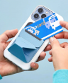 MOFT Картхолдер для iPhone 15/14 серии Snap-On | Подставка-кошелёк | USA Brands, Windy Blue