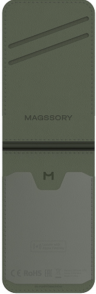 Magssory Кошелек-кардхолдер | Поддержка MagSafe | Вмещает до 6 пластиковых карт | Подставка | Технологии отслеживания | Держит заряд до 5 месяцев | Защита карт от считывания беспроводными сканерами |  Geotag Magnetic Khaki